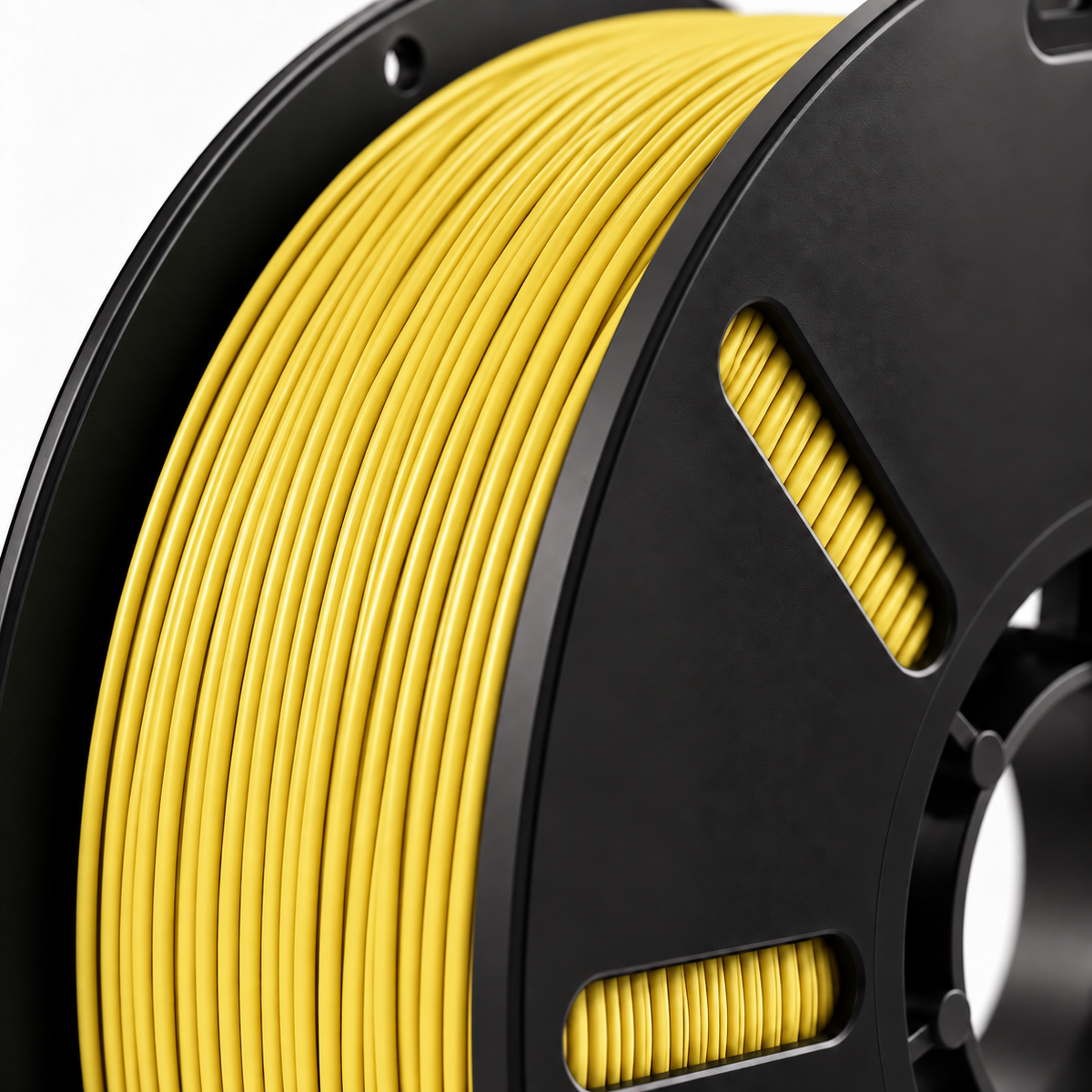 Filorion Reference HS ABS Sarı, 1.75 mm, 1 kg — filament sarımının yakın görünümü