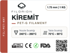Filorion Reference PET-G Kiremit, 1.75 mm, 1 kg — ürün etiketi