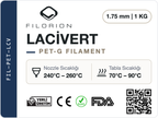 Filorion Reference PET-G Lacivert, 1.75 mm, 1 kg — ürün etiketi