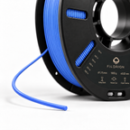 Filorion Reference PET-G Sedefli Mavi, 1.75 mm, 1 kg — makara ve filament ucu yakın görünümü