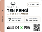 Filorion Reference PET-G Ten Rengi, 1.75 mm, 1 kg — ürün etiketi