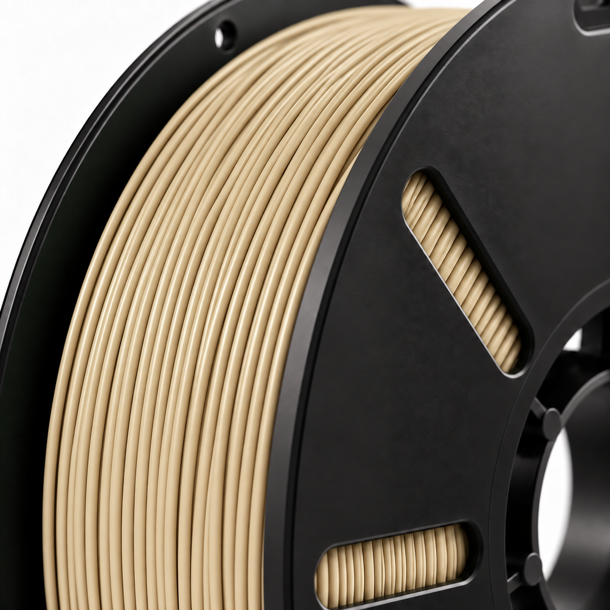 Filorion Reference PLA Pro Bej, 1.75 mm, 1 kg — filament sarımının yakın görünümü
