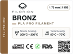 Filorion Reference PLA Pro Bronz, 1.75 mm, 1 kg — ürün etiketi