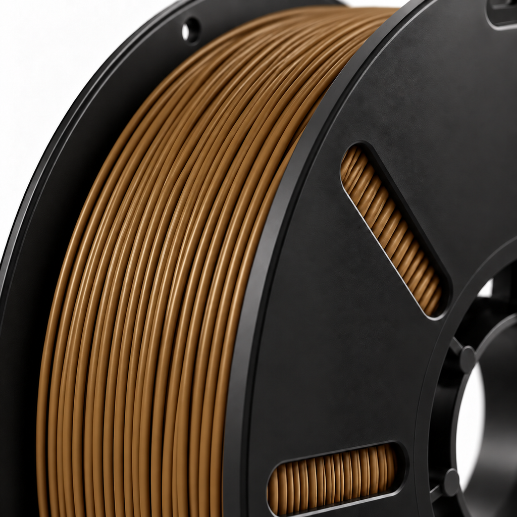 Filorion Reference PLA Pro Bronz, 1.75 mm, 1 kg — filament sarımının yakın görünümü