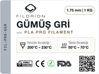 Filorion Reference PLA Pro Gümüş Gri, 1.75 mm, 1 kg — ürün etiketi