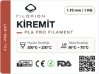 Filorion Reference PLA Pro Kiremit, 1.75 mm, 1 kg — ürün etiketi