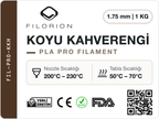 Filorion Reference PLA Pro Koyu Kahverengi, 1.75 mm, 1 kg — ürün etiketi