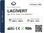 Filorion Reference PLA Pro Lacivert, 1.75 mm, 1 kg — ürün etiketi