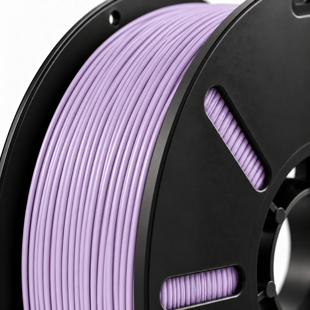 Filorion Reference PLA Pro Pastel Mor, 1.75 mm, 1 kg — filament sarımının yakın görünümü