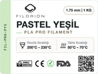 Filorion Reference PLA Pro Pastel Yeşil, 1.75 mm, 1 kg — ürün etiketi