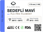 Filorion Reference PLA Pro Sedefli Mavi, 1.75 mm, 1 kg — ürün etiketi